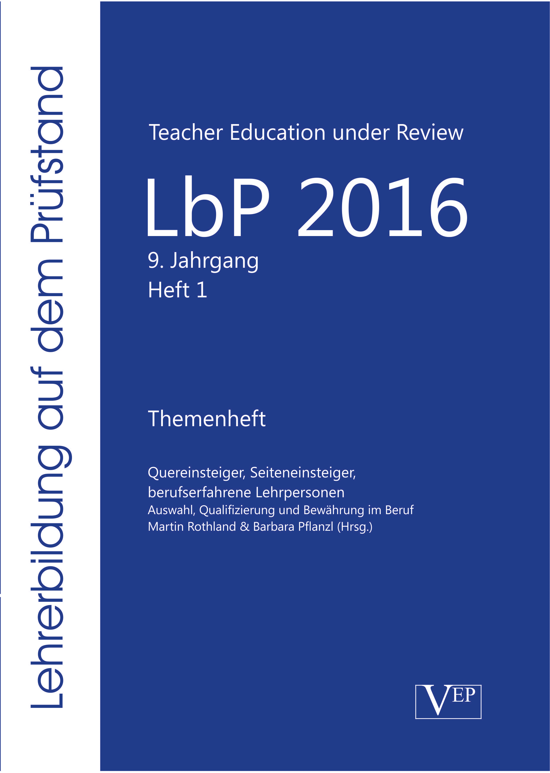 Lehrerbildung auf dem Prüfstand 2016 – 9 (1)