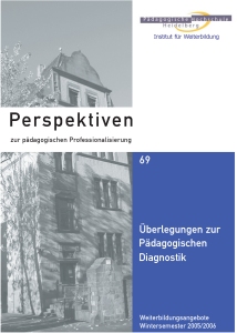 Perspektiven zur pädagogischen Professionalisierung