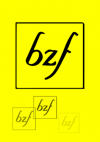 Front Cover bzf. Großer Schriftzug bzf auf gelbem Hintergrund.