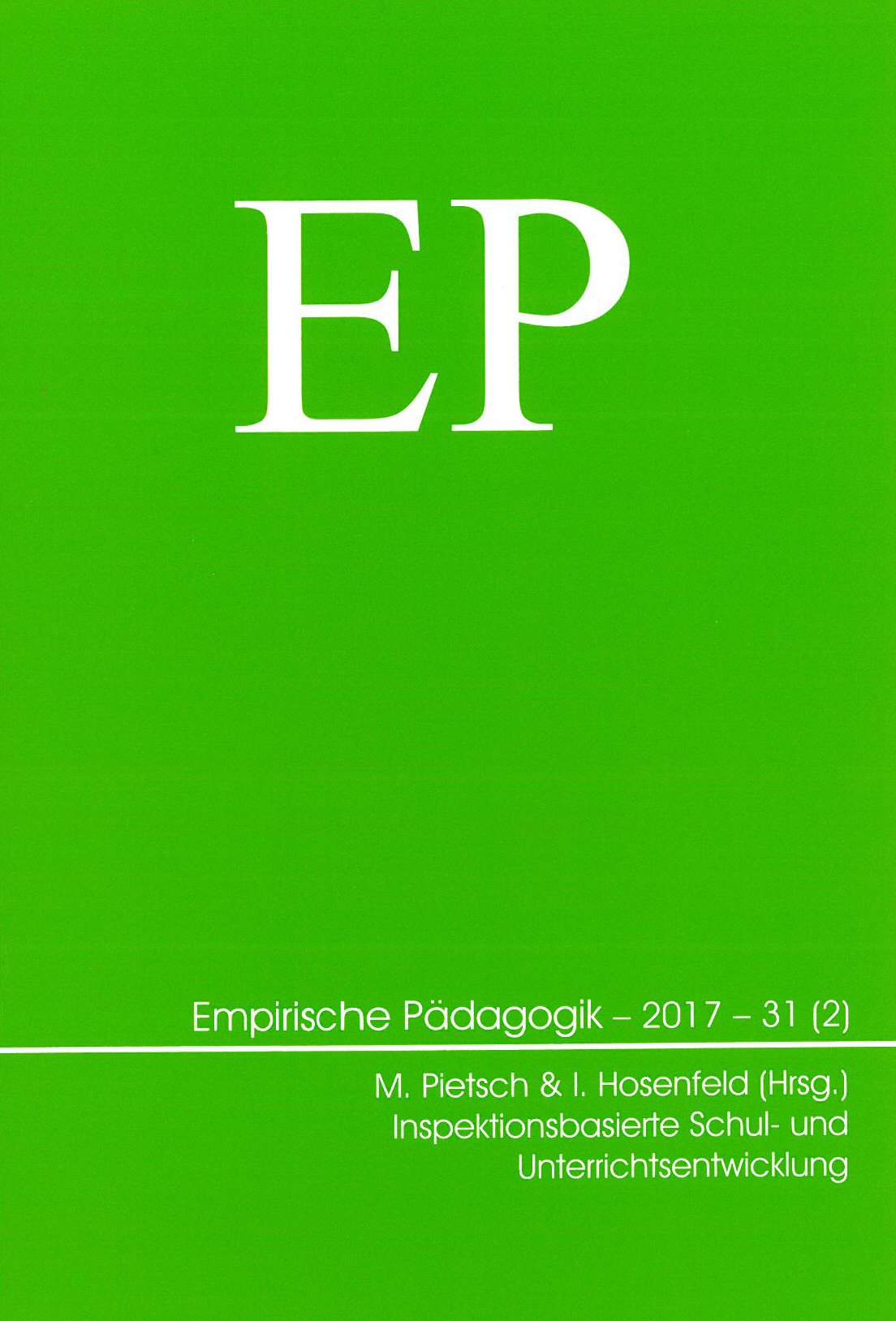 Empirische Pädagogik 2017 – 31 (2)
