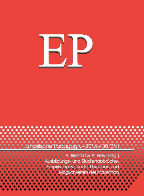 Empirische Pädagogik 2016 – 30 (3/4)