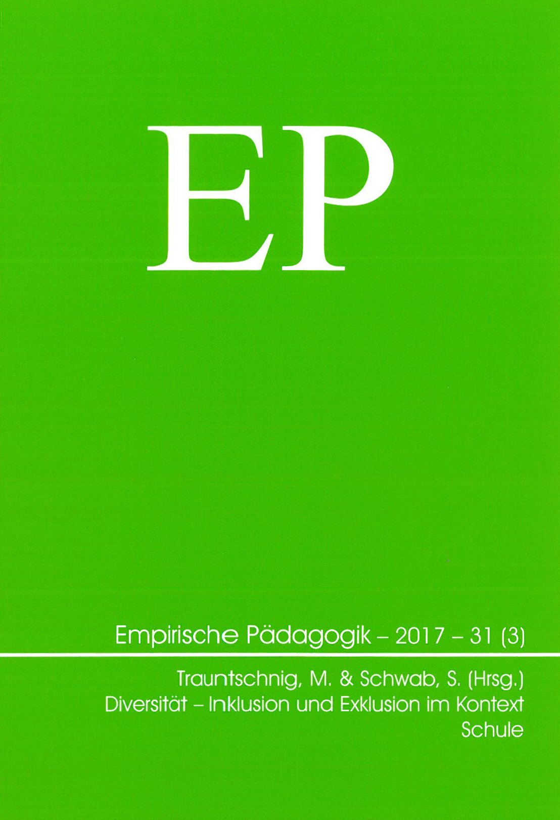 Empirische Pädagogik 2017 – 31 (3)
