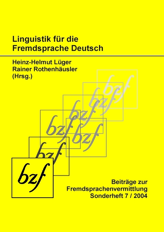 Beiträge zur Fremdsprachenvermittlung 2004 (Sonderheft 7)