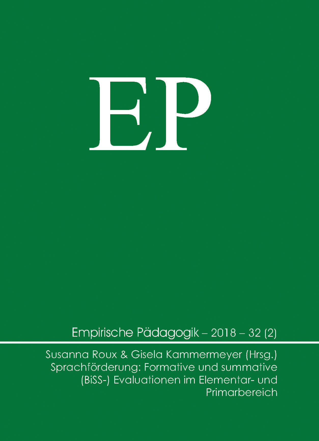 Empirische Pädagogik 2018 – 32 (2)