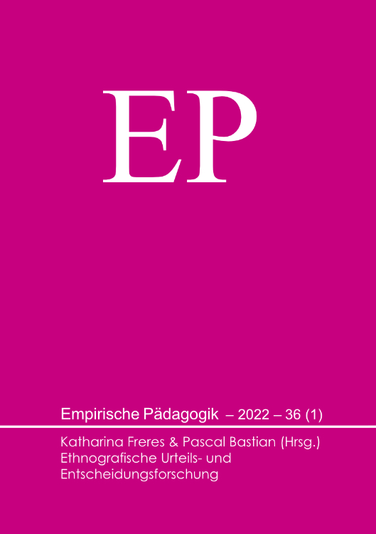 Empirische Pädagogik 2022 – 36 (1)