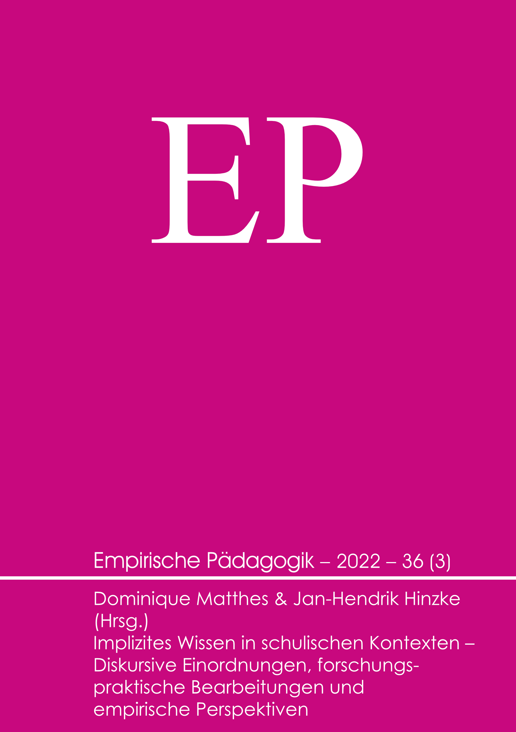 Empirische Pädagogik 2022 – 36 (3)