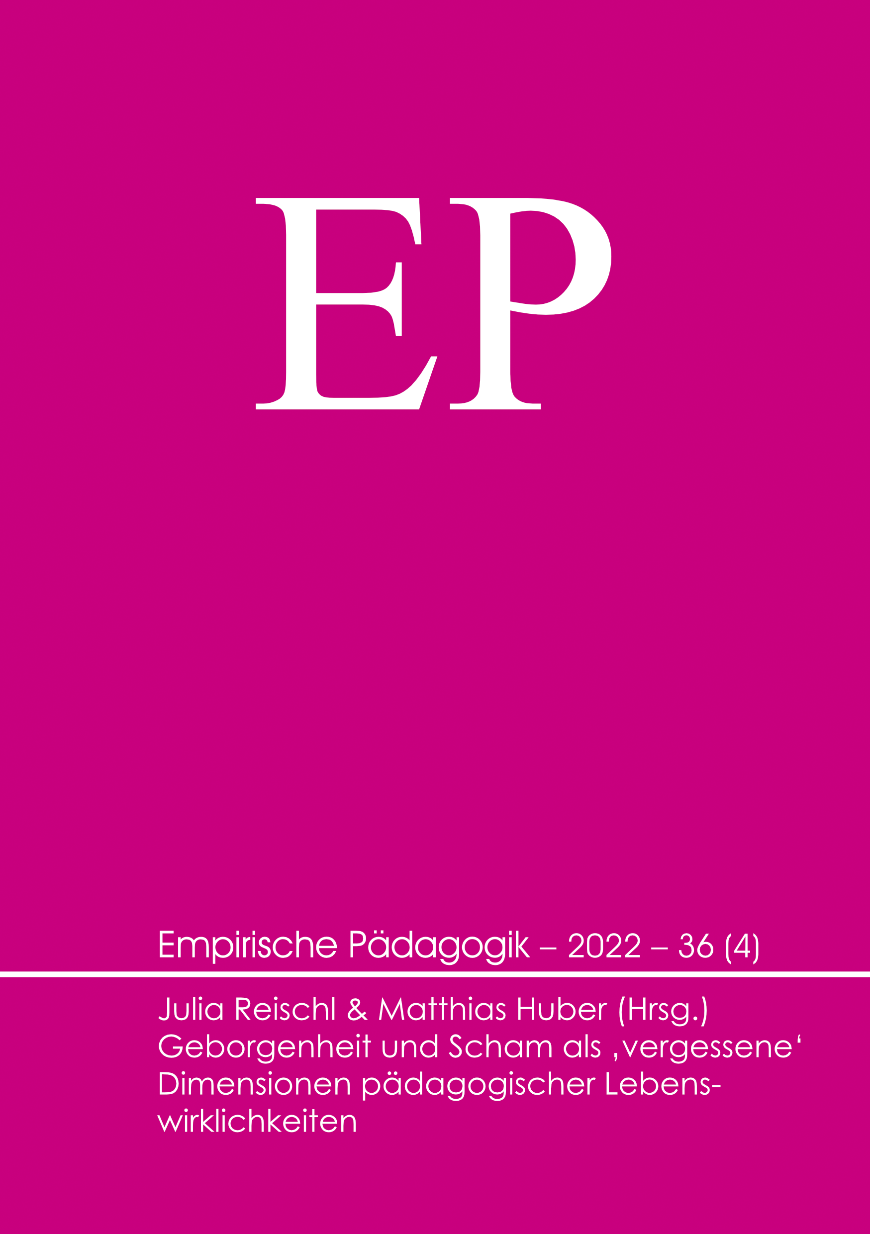 Empirische Pädagogik 2022 – 36 (4) [digital]