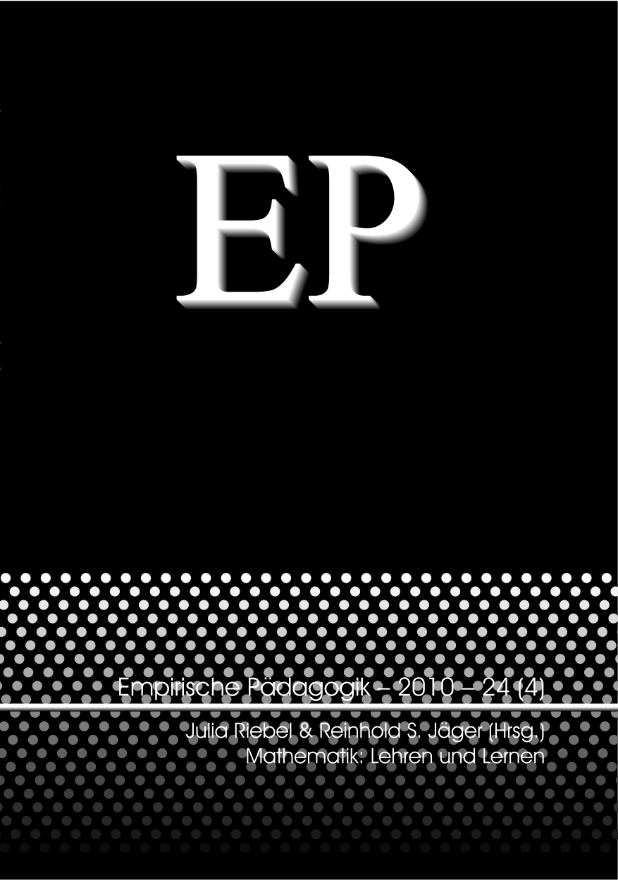 Empirische Pädagogik 2010 – 24 (4)