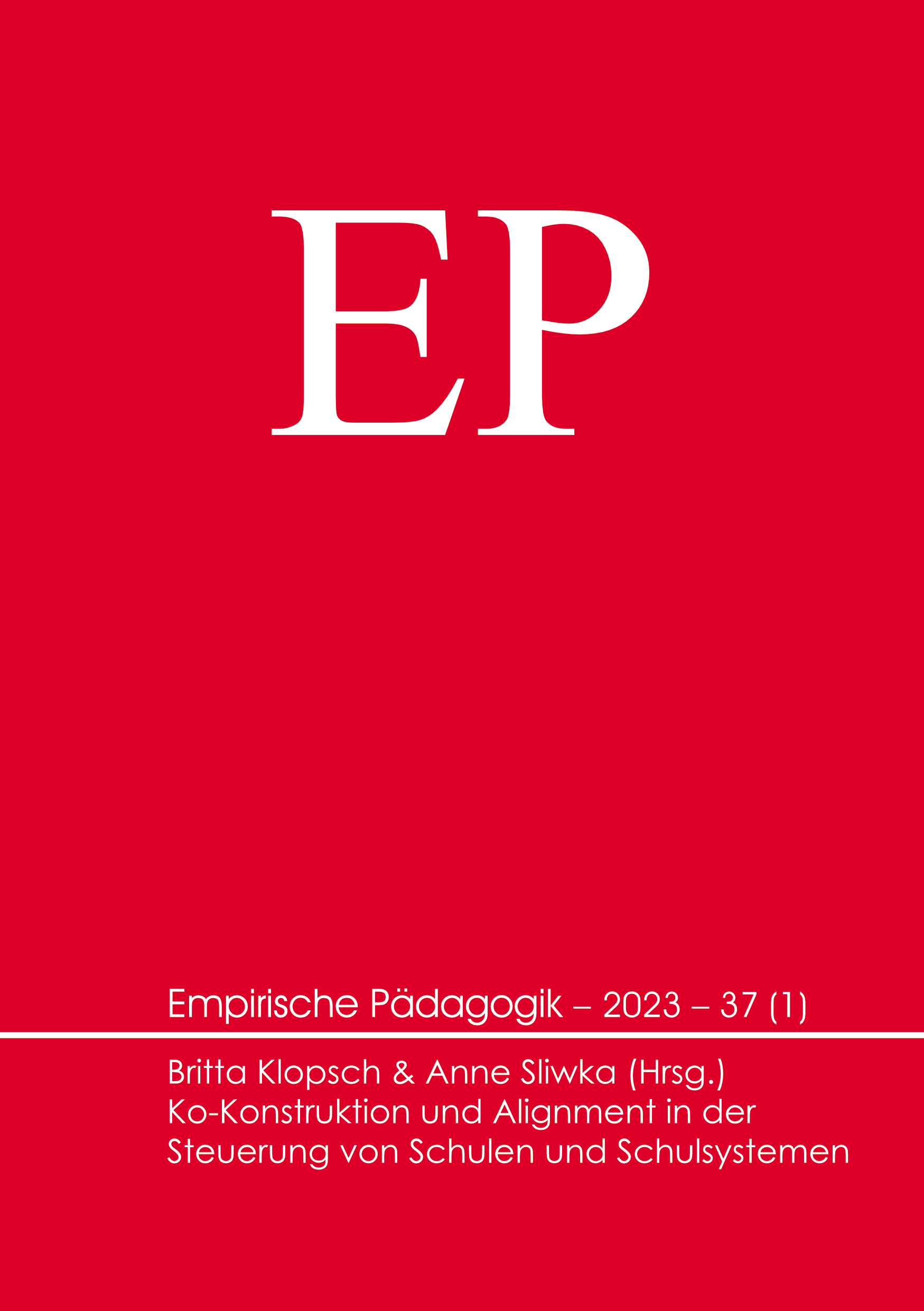 Empirische Pädagogik 2023 – 37 (1) Kap.6 [digital]