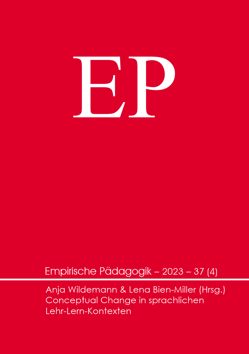 Empirische Pädagogik 2023 – 37 (4) [digital]